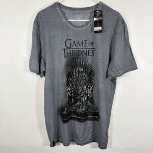 Game Of Thrones T Shirt Adult Size XL Gray Short Sleeve Slim Official HBO NWT